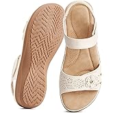 FUDYNMALC Womens Sandals Dressy Summer: Comfortable Slip On Walking Flats 2026 Orthopedic Shoes for Beach