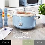 Swan Retro Slow Cooker 3.5L with 3 Temperature Settings Blue view 7