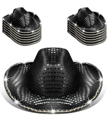 Amazon.com: blinkee White Light Up Cowboy Hat - LED Light  display picture 1