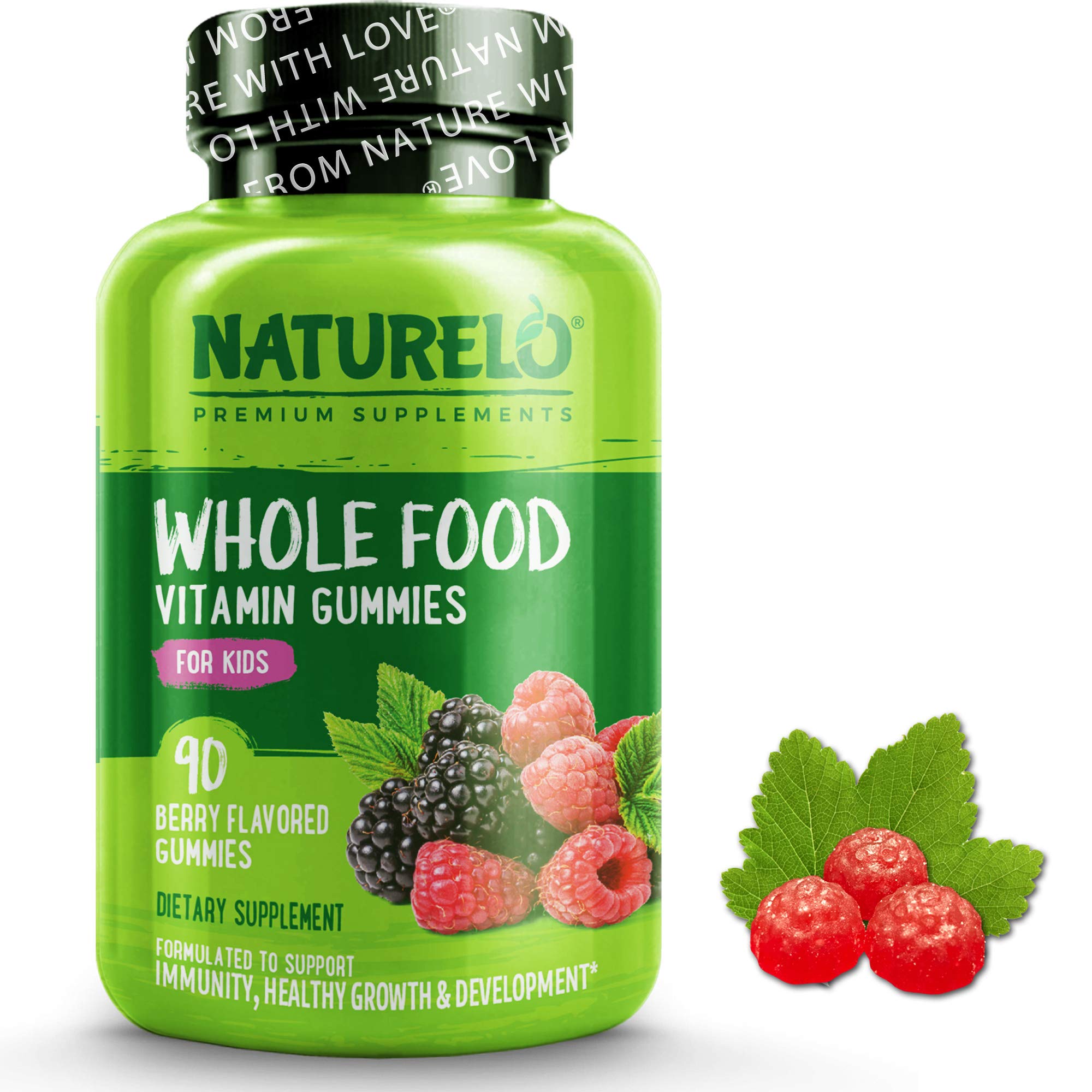 NATURELO Whole Food Vitamin Gummies for Kids Chewable Gummy