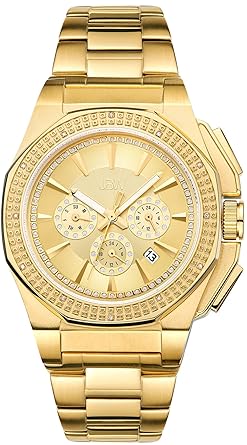 JBW Mens J6329B Knox Stainless Steel Chronograph Diamond Watch