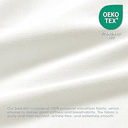 FreshCulture Queen Bed Skirt, Elastic Wrap Around