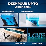 Craft Resin 1.5L Crystal Clear Deep Pour Epoxy Resin Kit 2:1 1L/0.5L Food Safe view 2