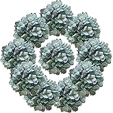 7.1''Fall Blue Hydrangea Artificial Flowers,10Pcs Artificial Silk Hydrangea Heads,81 Petals Faux Hydrangea Flowers Heads with Stems for Home Wedding Baby Shower Decor(Fall Blue)