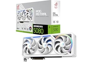 ASUS ROG Astral GeForce RTX™ 5080 16GB GDDR7 White OC Edition - Quad-Fan Graphics Card Delivering unprecedented Airflow and a