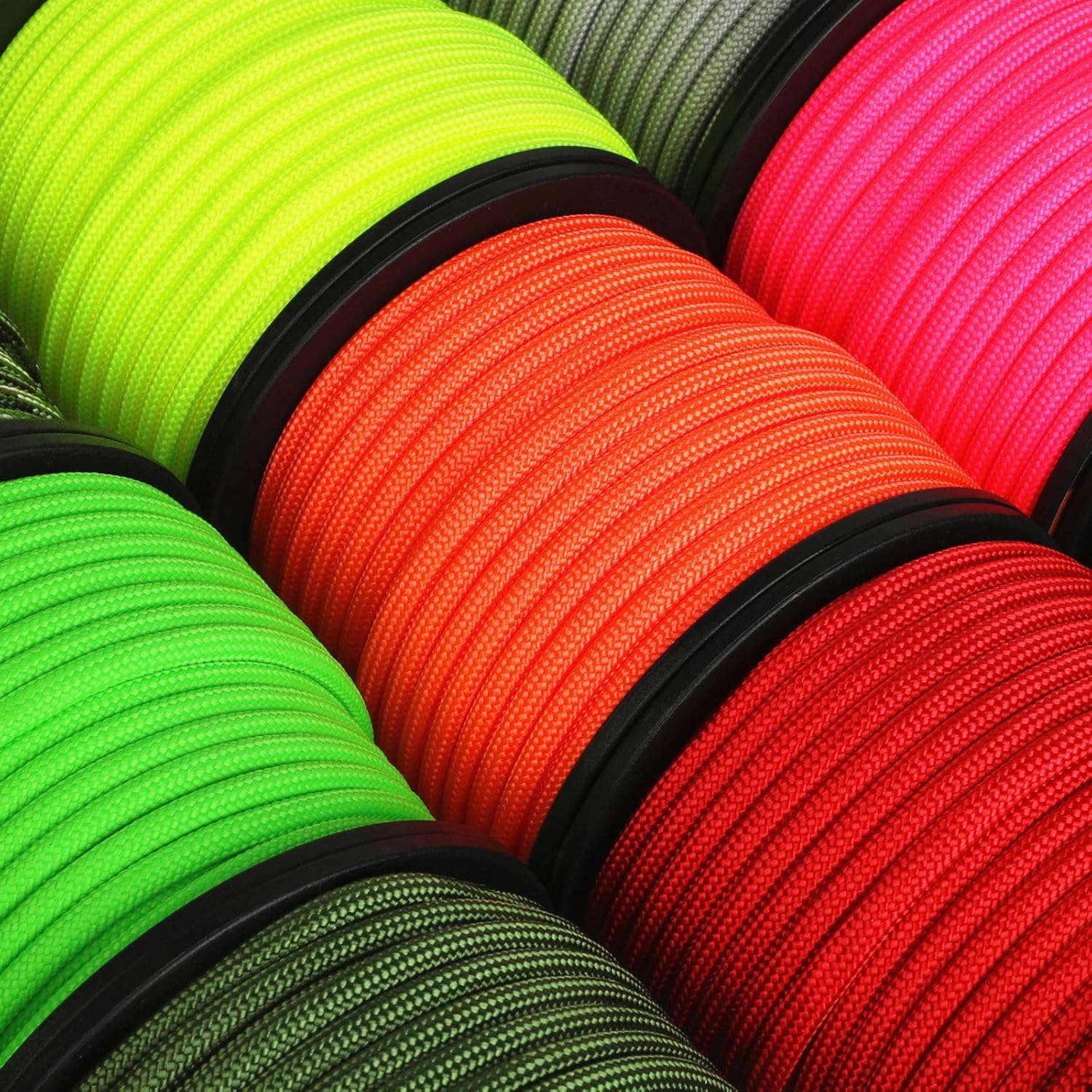 WEREWOLVES 700lb Paracord/Parachute Cord - Type III 7 Strand 100% Nylon Core and Shell 700 lb Tensile Strength Paracord Spool : Sports & Outdoors