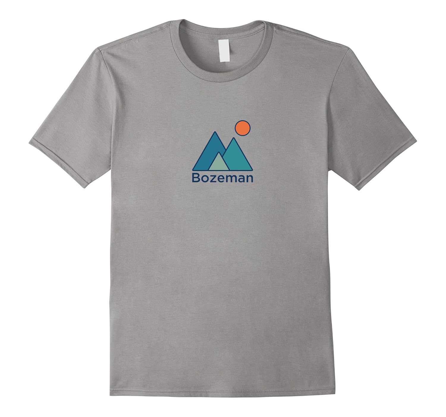 Retro Three Mountain Sunset - Bozeman MT T-Shirt-ANZ