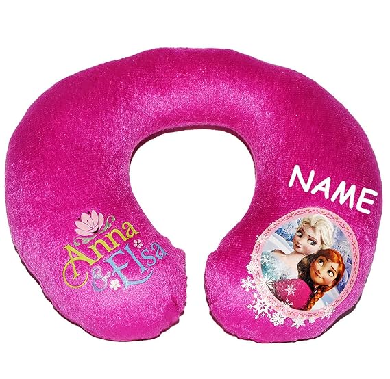 alles-meine.de GmbH Nackenrolle - Frozen - Disney die Eiskönigin - incl. Name - Kissen für Auto / Kindersitz - Nacken Nackenk