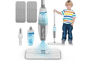 EP EXERCISE N PLAY Toddler Mop That Works - Kids Spray Mop - Toddler-Size Cleaning Toy Set Small Sweeper, Detachable Mini Mop for Kids, Interactive Pretend Play Montessori Toys Gift for Toddlers Boys Girls