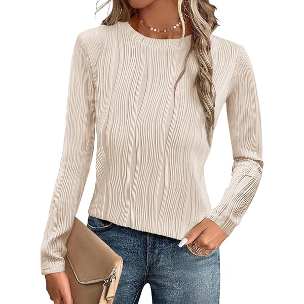 Jescakoo Women's Long Sleeve Tunic Top – Loose Fit, Side Split, V-Neck, Perfect For Casual Wear 1 thumbnail image