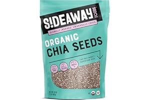 S!DEAWAY FOODS Sideaway Foods Whole Organic Chia Seeds Value Pack (32oz) - Pre-Washed, Gluten-Free, Vegan, Nutrient-Dense Phytonutrients, Plant-Based, Keto-Friendly