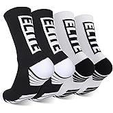 Dingcooler Men Basketball Socks 4/8 Pairs, Soft Breathable Cushion Athletic Crew Socks for Men Boys