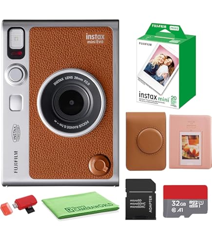 Amazon.com : Fujifilm INSTAX MINI EVO Hybrid Instant Camera (Brown