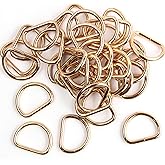 JWBIZ Metal D Rings Heavy-duty Extra Thick 3.8mm Thickness D ring for Sewing Keychains Belts and Dog Leash