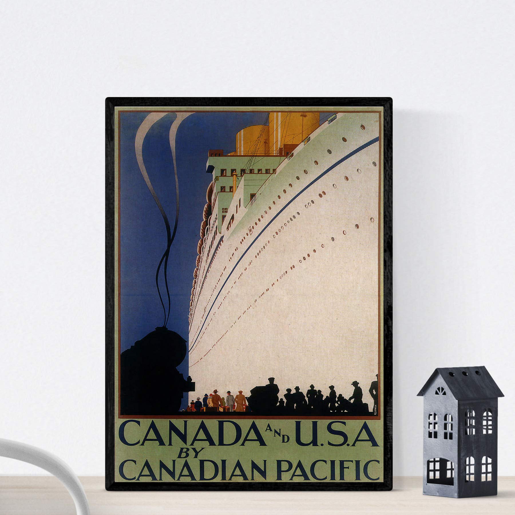 Nacnic Vintage Poster Vintage Poster America. Canada and USA. A3 size