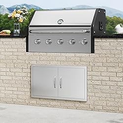 VEVOR Double BBQ Access Door, 34W x 19H Inch