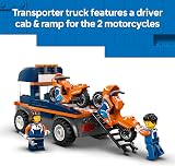 LEGO City Motorcycle Transporter 60491 Flatbed Truck 2 Motorbikes 2 Minifigures view 5