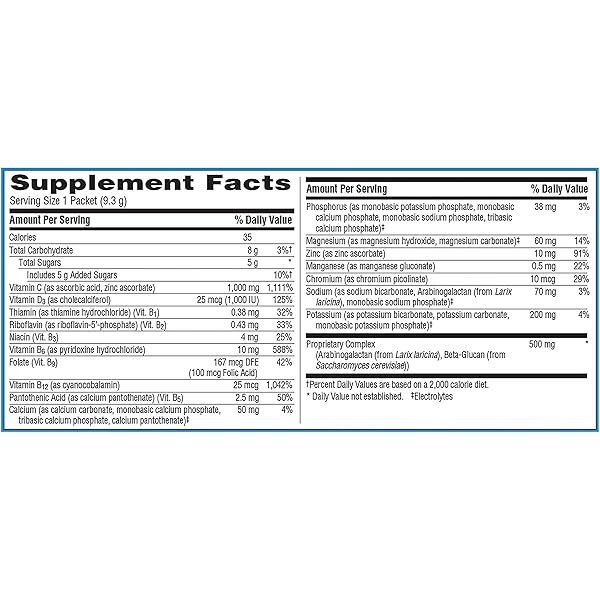 EMERGEN-C IMMUNE+ TRIPLE ACTION IMMUNE SUPPORT POWDER, BETAVIA (R), 1000MG VITAMIN C, B VITAMINS, VITAMIN D AND ANTIOXIDANTS, SUPER ORANGE – 50 COUNT