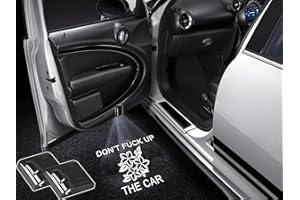 NewL 2 Pcs Led Car Door Welcome Light Don't Fuck UP The Car Logo Symbol Projector Lights Ghost Shadow Light