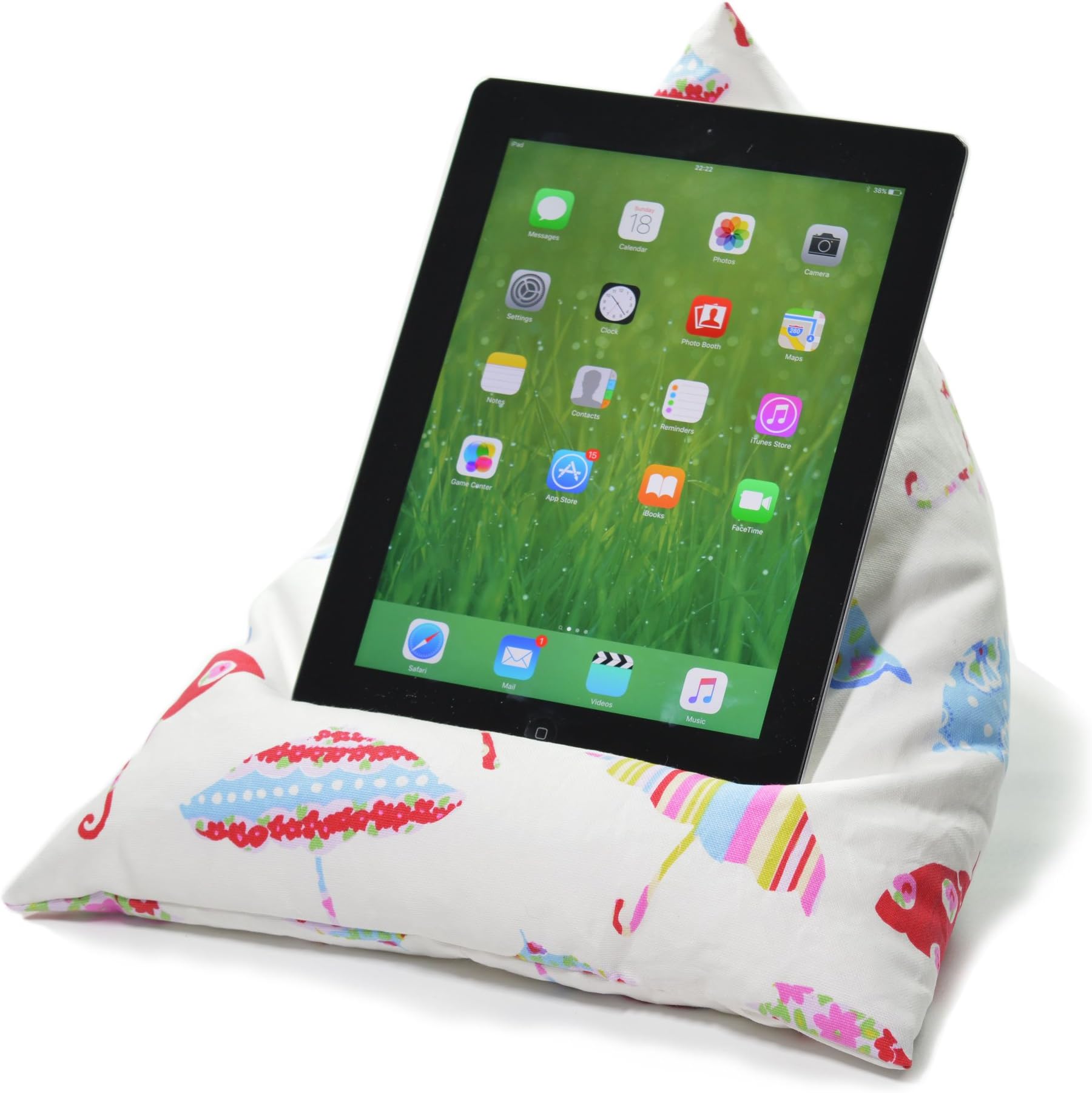 eBean Tablet Cushion - UMBRELLA - beanbag stand lap holder suitable for all iPads tablets and ebook readers