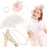 JeVenis Tea Party Necklace for Kids, Tea Party Hats & Supplies, Decoration Set