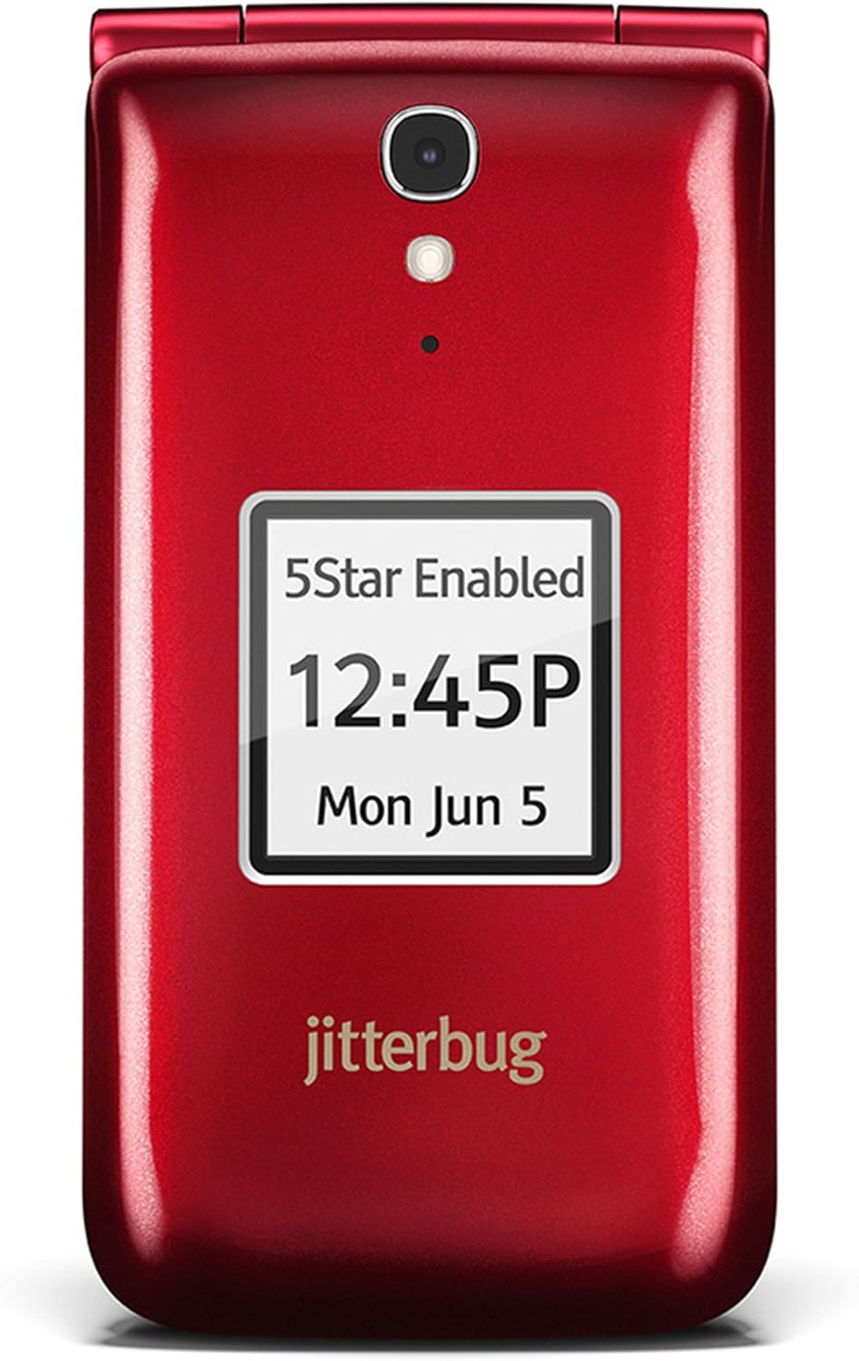 Jitterbug Flip Easy-to-use Cell Phone for Seniors (Red) by GreatCall
