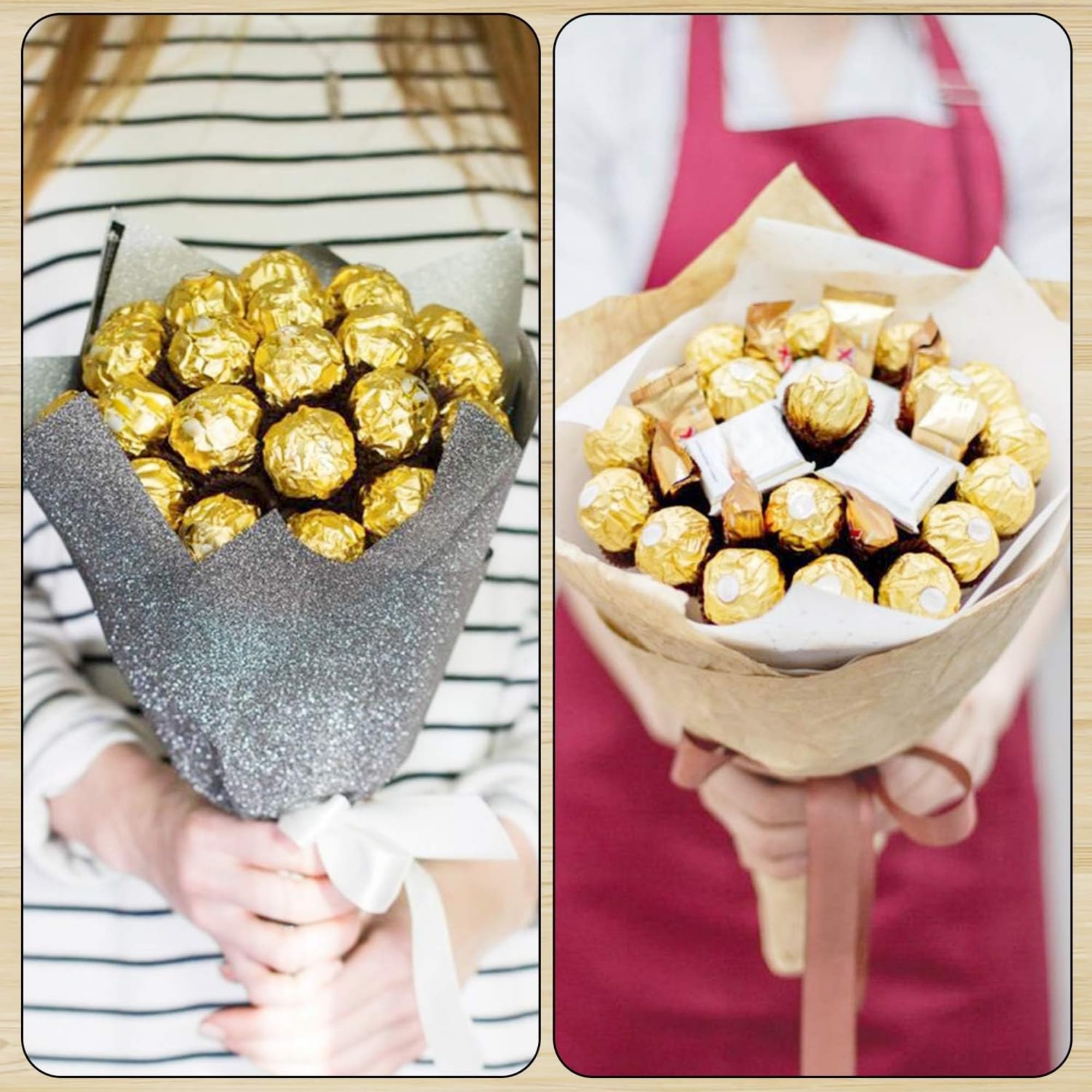 200 Pack 3.9x3.9 inch Golden Chocolate Wrappers Aluminium Foil Square Sweets Lolly Paper Wrapping for DIY Food Candy Packaging Decoration Party Favor Wedding Birthday Accessories