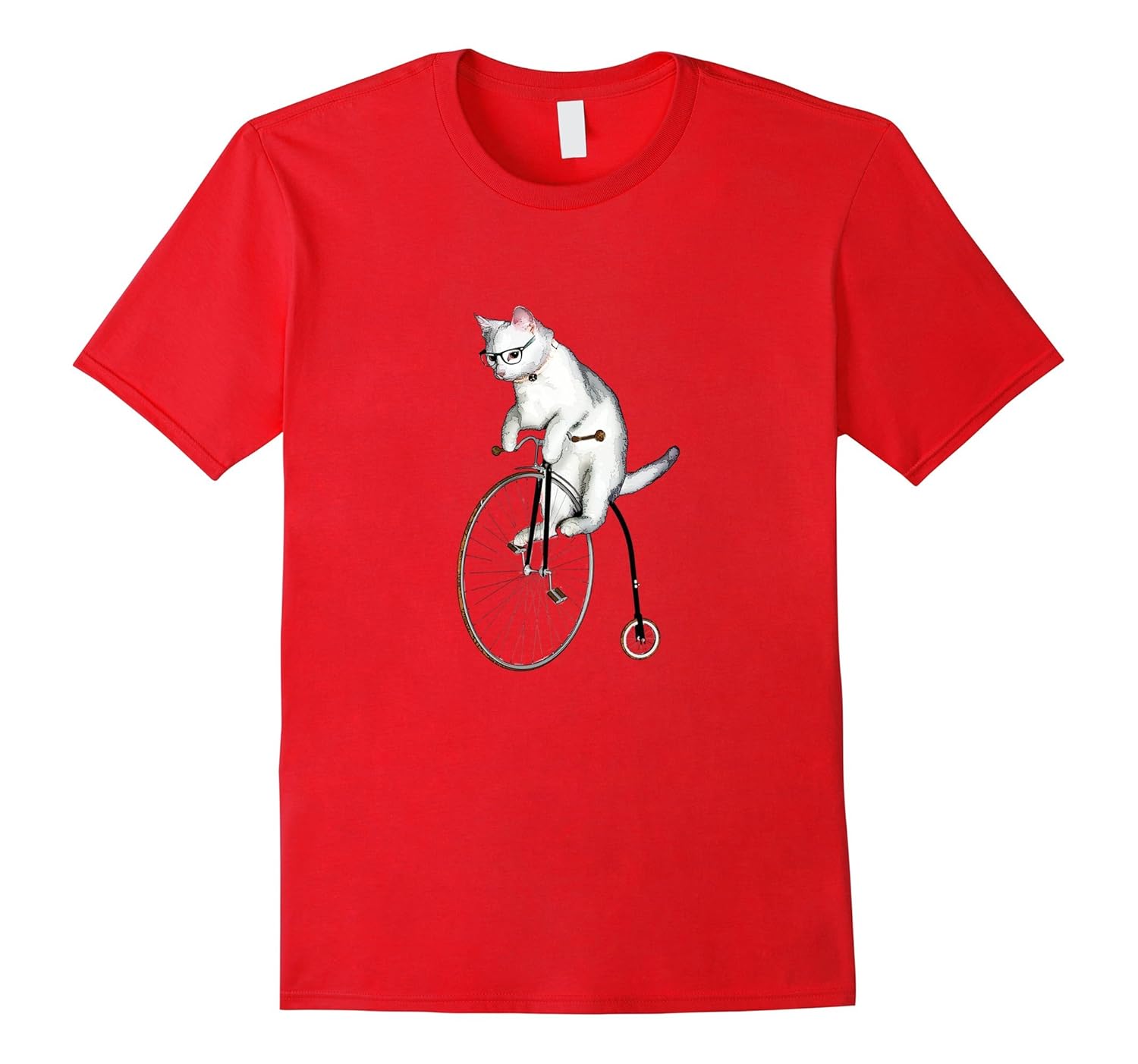 Atticus the Hipster Cat on a Bike t-shirt Penny Farthing!-ANZ