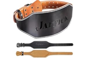 JAFFICK Genuine Leather Weight Lifting Belt for Men Gym Weight Belt Lumbar Back Support Powerlifting Weightlifting Heavy Duty Workout Training Strength Training Equipment
