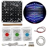 iCubeSmart 3D Led Cube Light DIY Kit with 3D Animation Editing Software Squared LED 8x8x8 Electronic Toy for Children and Tee