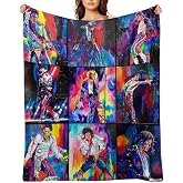 Blanket Soft Flannel Fleece Lightweight Art Decor Throw Blanket for Home Decoration Sofa Bed Office Travel ，40X50 inch