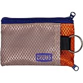 Chums Surfshorts Wallet - Minimalist Keychain Wallet for Men | RFID Blocking Nylon Waterproof Wallet w/ Secure Zip Closure, Slim Profile ID Window Cash and Coin storage, Solid Collection