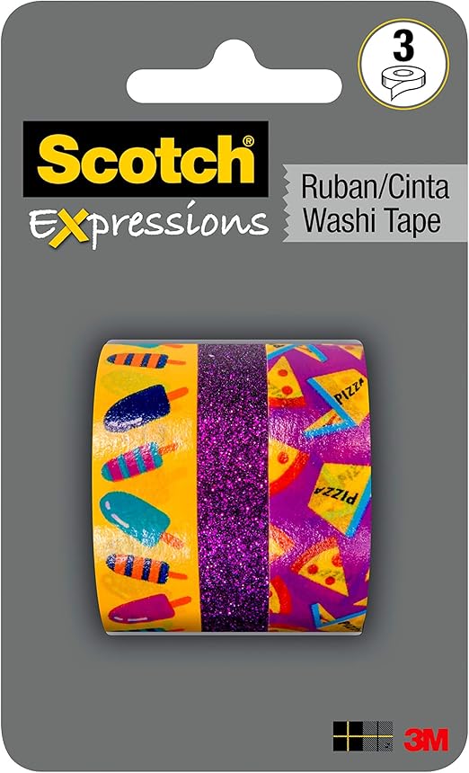 Scotch Brand Scotch Expressions Washi Tape 3Pack Office