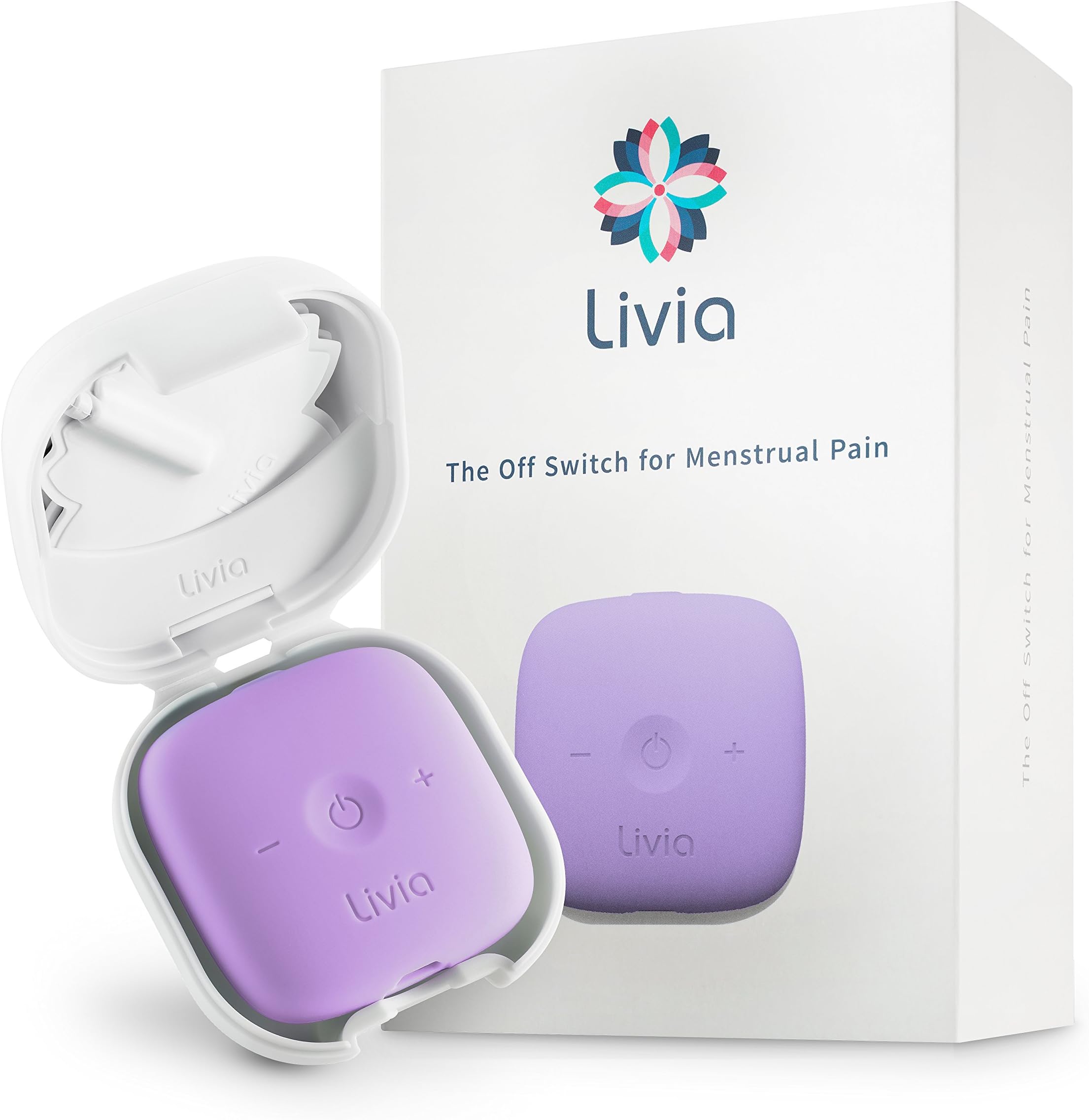 Instant Period Cramps Relief - Drug-FREE Solution For Menstrual Cycle Pain - Revolutionary Electric Abdominal Treatment - Get Rid of Menses Aches - Compact Ally To Fight Menstruation Cramps - Lavender