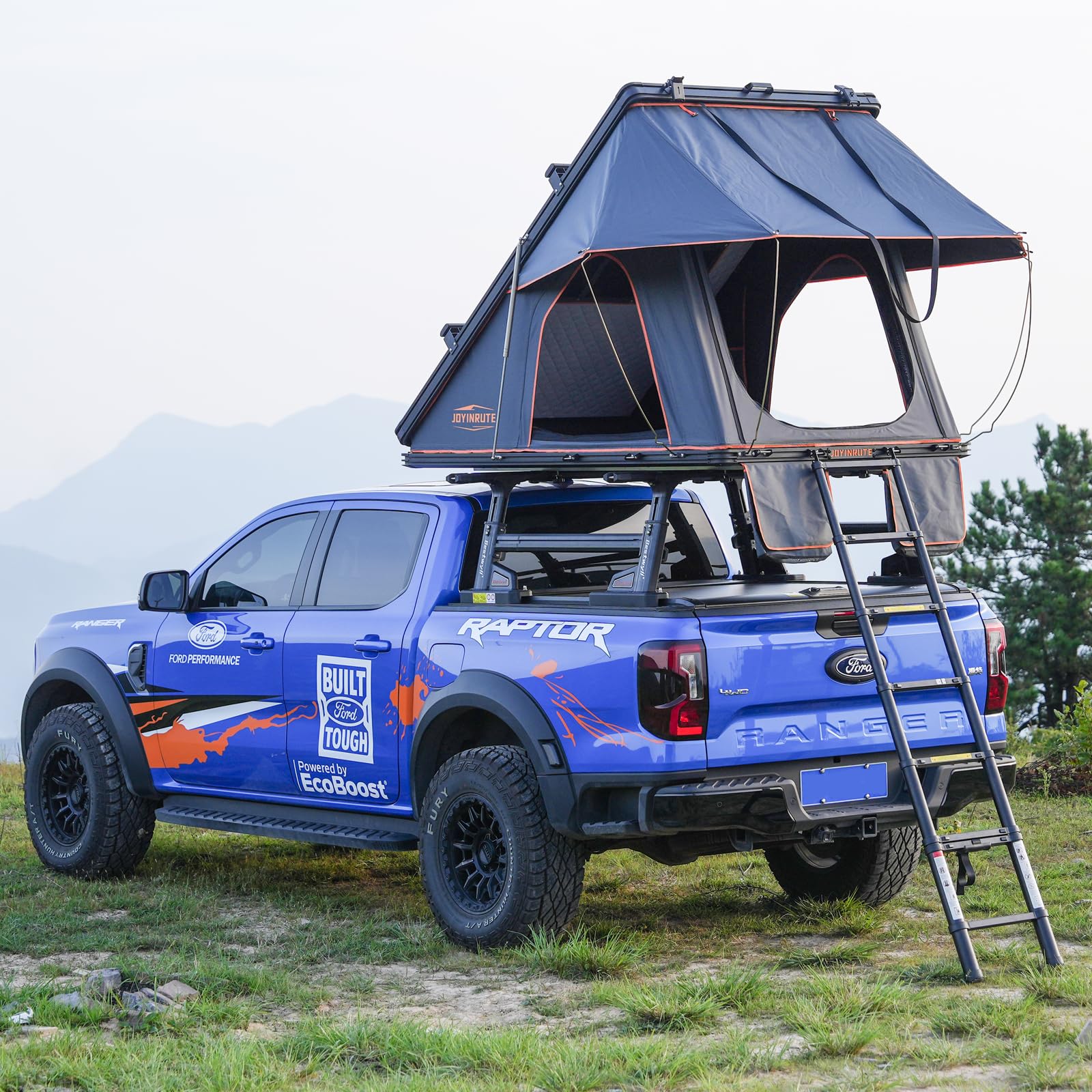 Photo 1 of Joyinrute Rooftop Tent Hard Shell,Roof Top Tent Hardshell,Roof Top Tent for Camping Pickup Truck Van Suitable for Jeep SUV Car,Aluminum Pop Up Hardshell 2-3 Person Rooftop Tent.