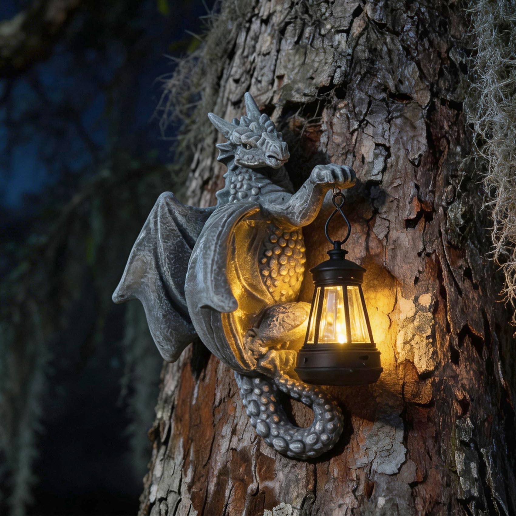 Photo 1 of ***MISSING PARTS***
COLOBOBO Solar Dragon Tree Hugger Garden Statue - 9.3" Resin Outdoor Statue with Solar Lights - Medieval Fantasy Yard Art, Unique Birthday Gifts for Mom, Women - Waterproof Patio Yard Decorations
