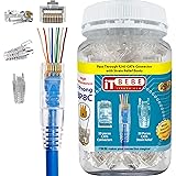 ITBEBE Gold-Plated Pass Through RJ45 Cat6 3-Prong