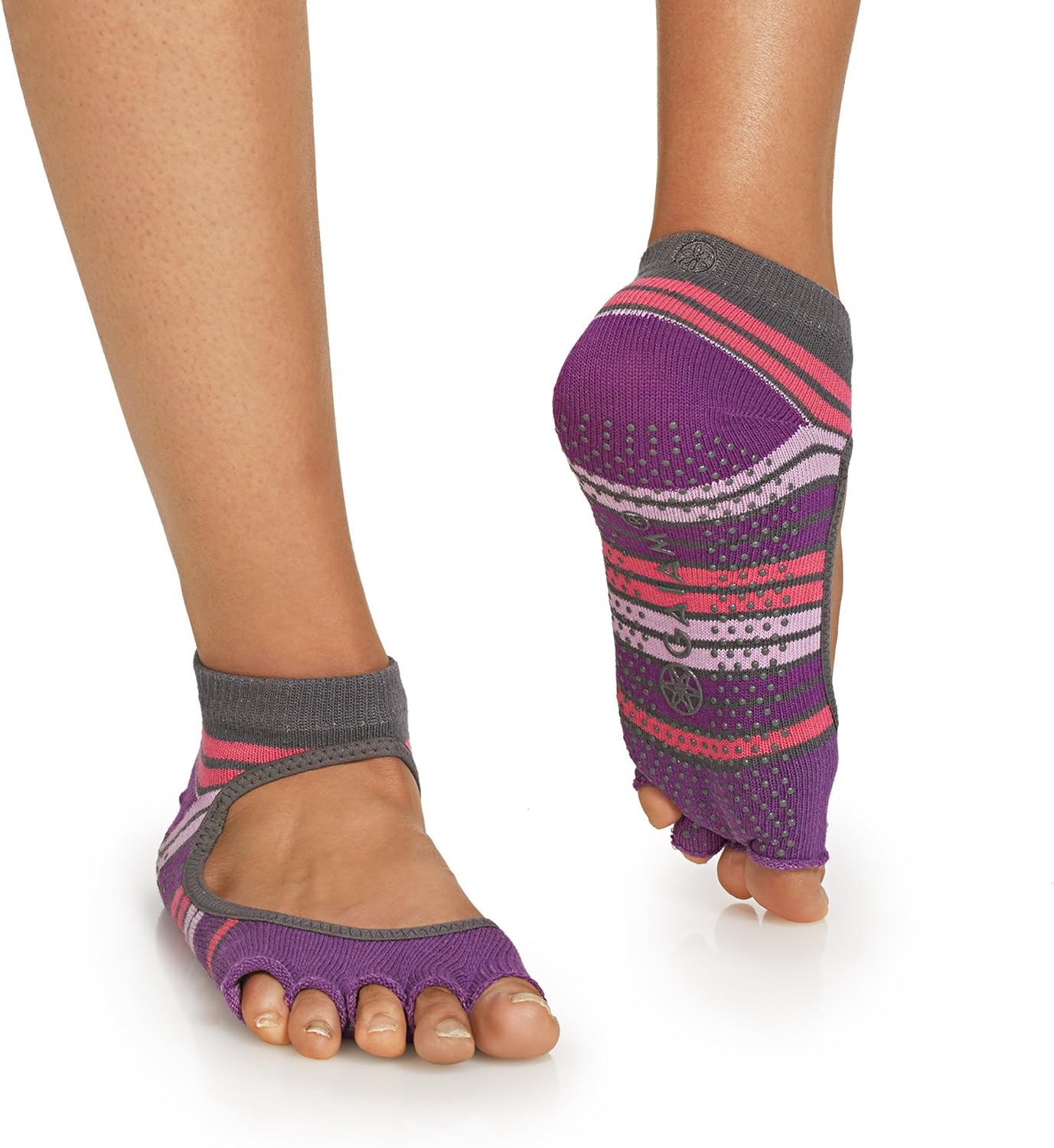 gaiam toeless yoga socks