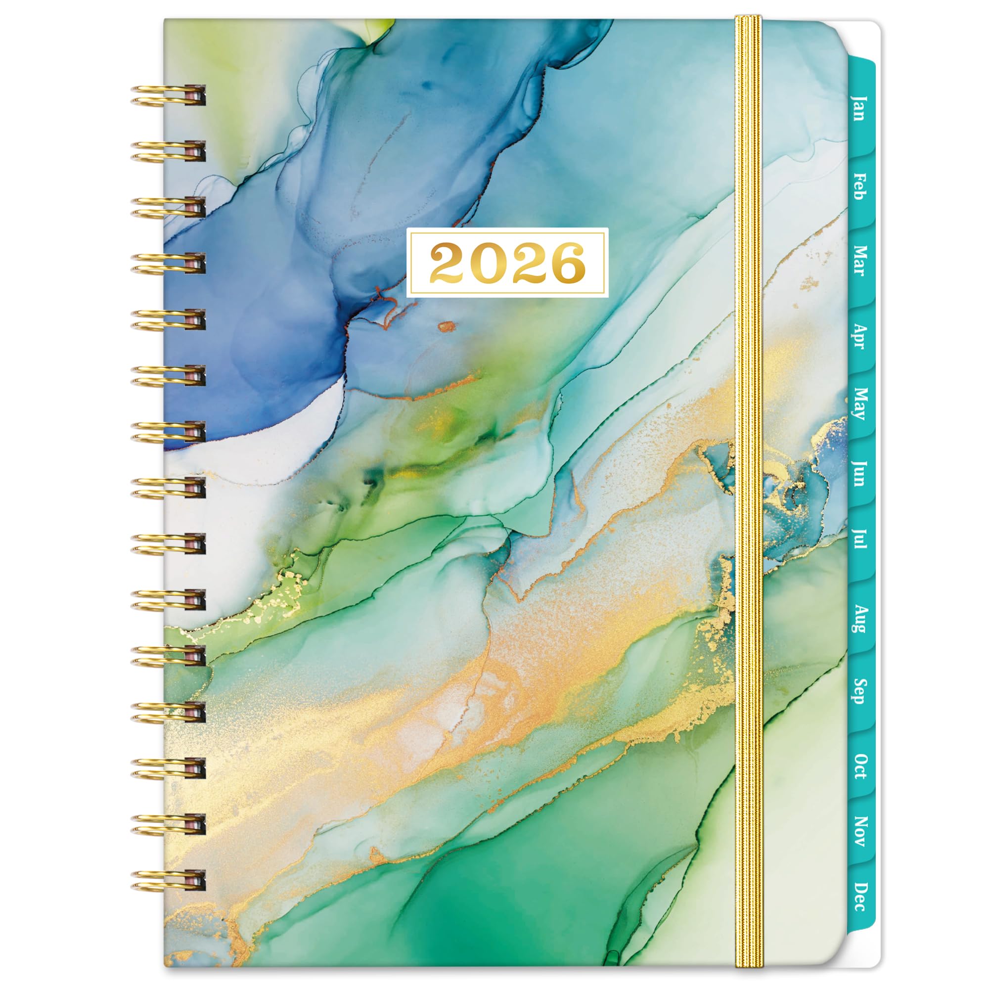 Photo 1 of 2026 Planner - Plannner 2026, JAN 2026 - DEC 2026, 2026 Planner Weekly and Monthly, Calendar Planner, 6.3" x 8.4", Tabs, Hardcover, Back Pocket