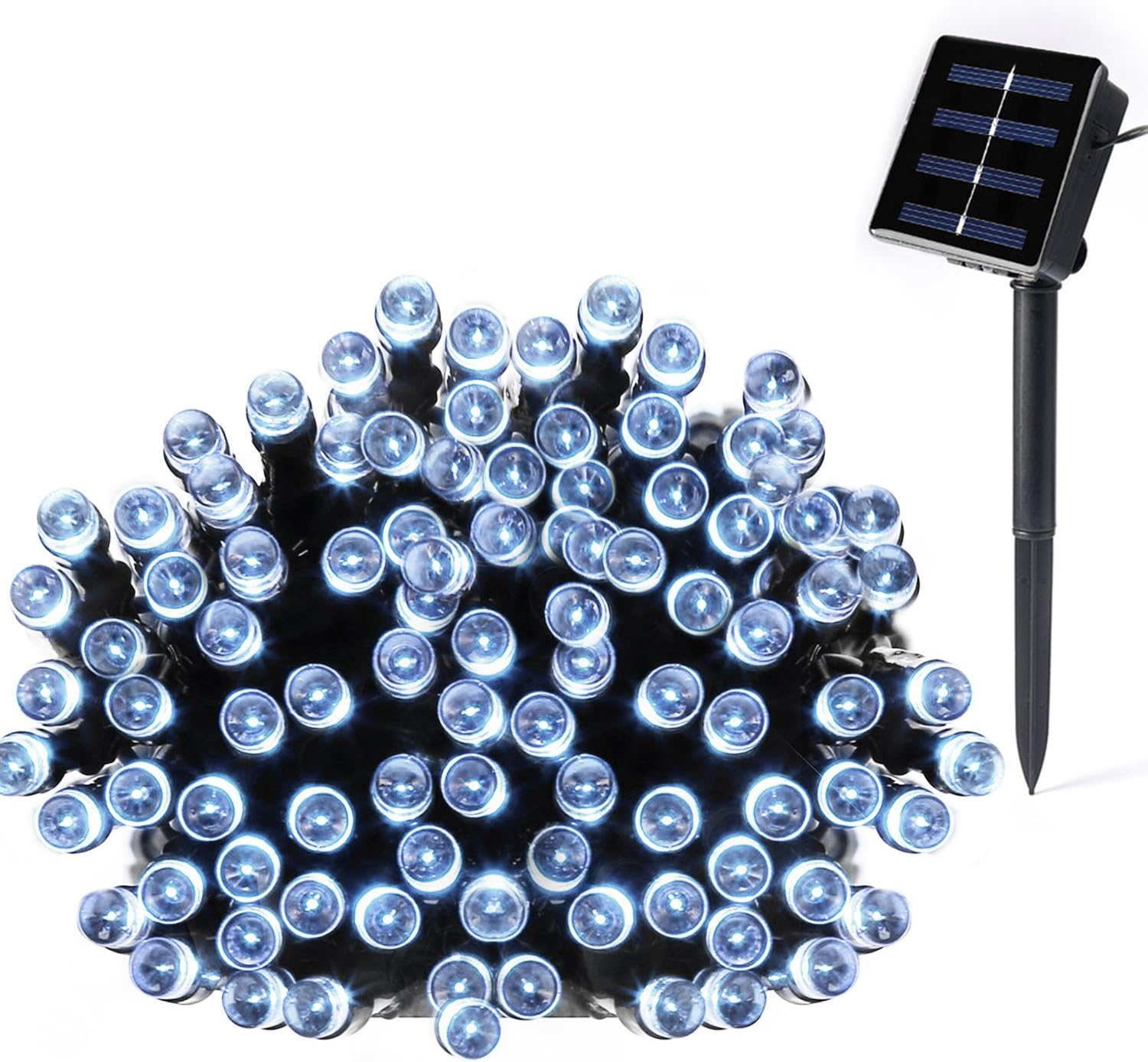 Solar Powered String Lights 100 LED Starry Fairy Lights, 10 Meters