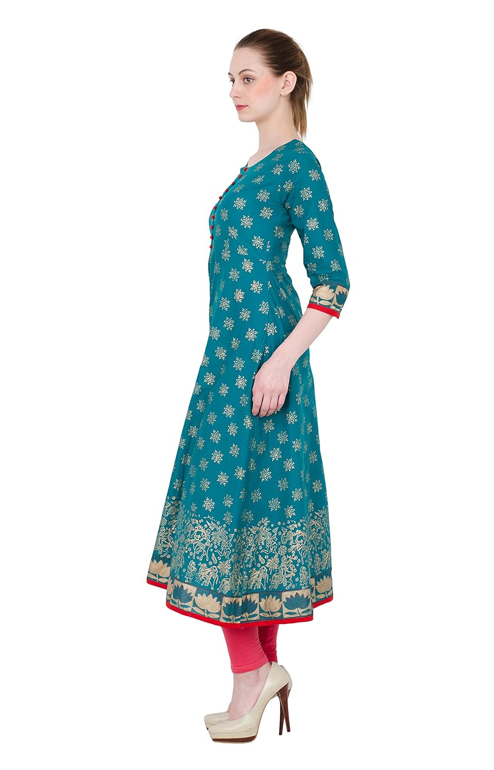 zoeyam's women's cotton anarkali kurti (zc0307-parent)