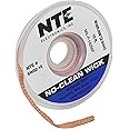 NTE Electronics SW02-10 No-Clean Solder Wick, 4 Blue, 098" Width, 10' Length