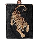 RQTWC Tiger Throw Blanket Gifts for Boys Girls Kids Adults, Animal Theme Flannel Blankets for Travel Sofa Living Room Decor 50"X60"