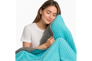 hazli Super Soft Weighted Blanket for Kids with Removable Cover - Children Heavy Blanket - Kids Weighted Blanket - 10 Lbs 48'' x 72'' Turquoise