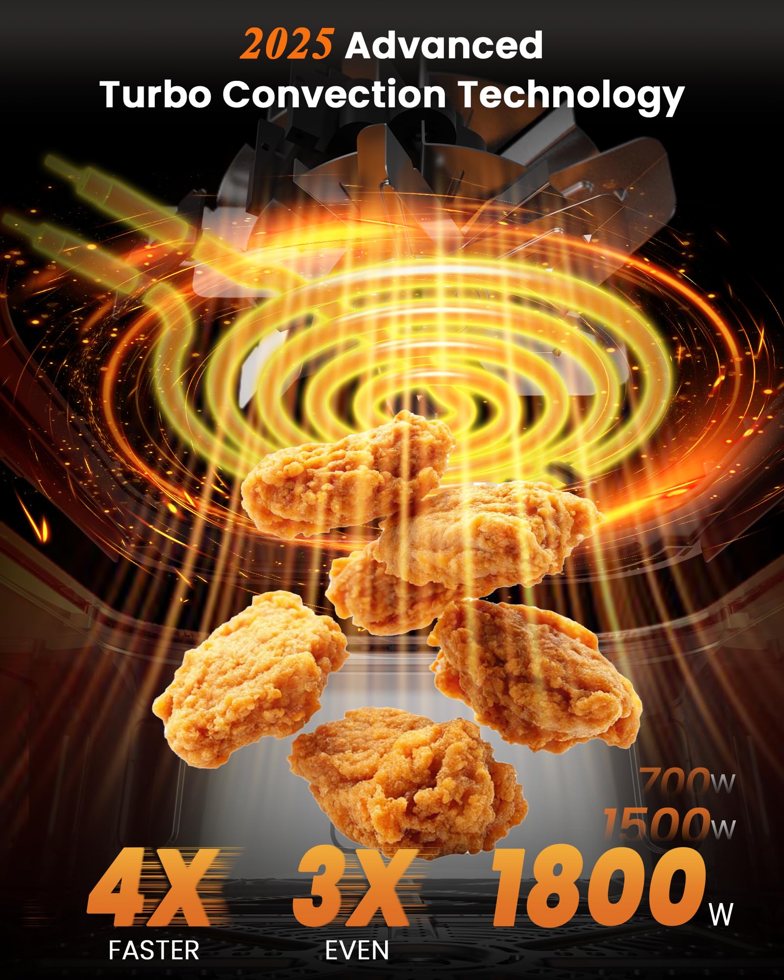 Freidora de aire Nuwave Brio Plus de 8 cuartos, nueva y mejorada, SIN PFAS, 7 funciones digitales de cocción con un solo toque que FREÍR AL AIRE, HORNEAR, ASAR, DESHIDRATAR, TOSTAR, RECALENTAR, PRECALENTAR, 150 ajustes preestablecidos, 50 °F ~ 400 °F (azul profundo)