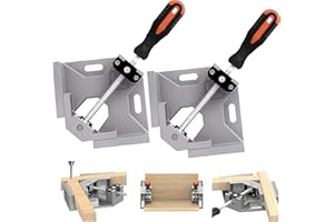 TAIWAIN 90 Degree Corner Right Angle Clamps Holder 2PCS, Angle Welding Clamp, Woodworking Vice Miter Tool Set Adjustable Wood