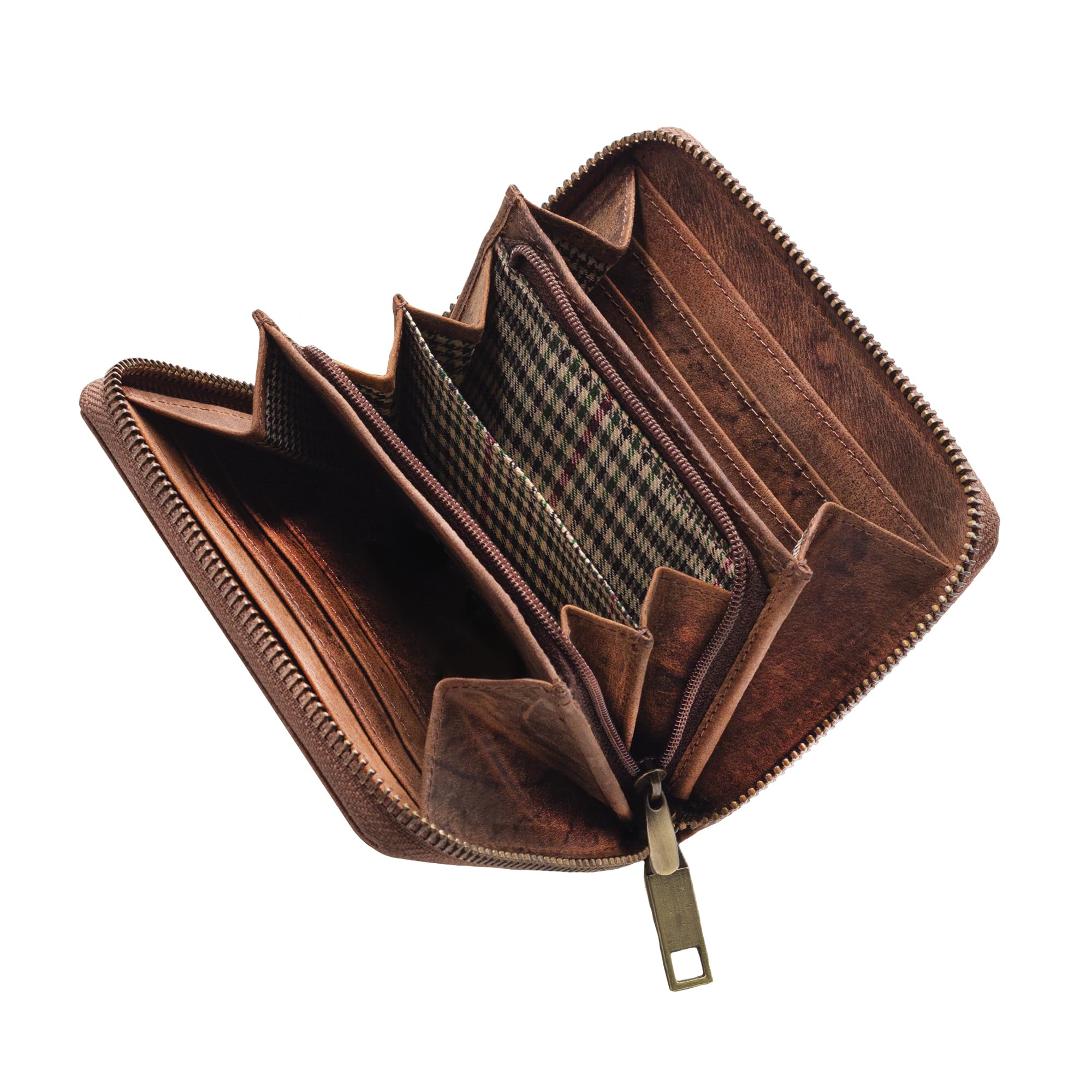 STILORD 'Paris' Womens Leather Purse RFID Vintage Ladies Wallet Card Holder with NFC Protectiona & Coin Pouch Genuine Leather, Colour:Torino - Brown