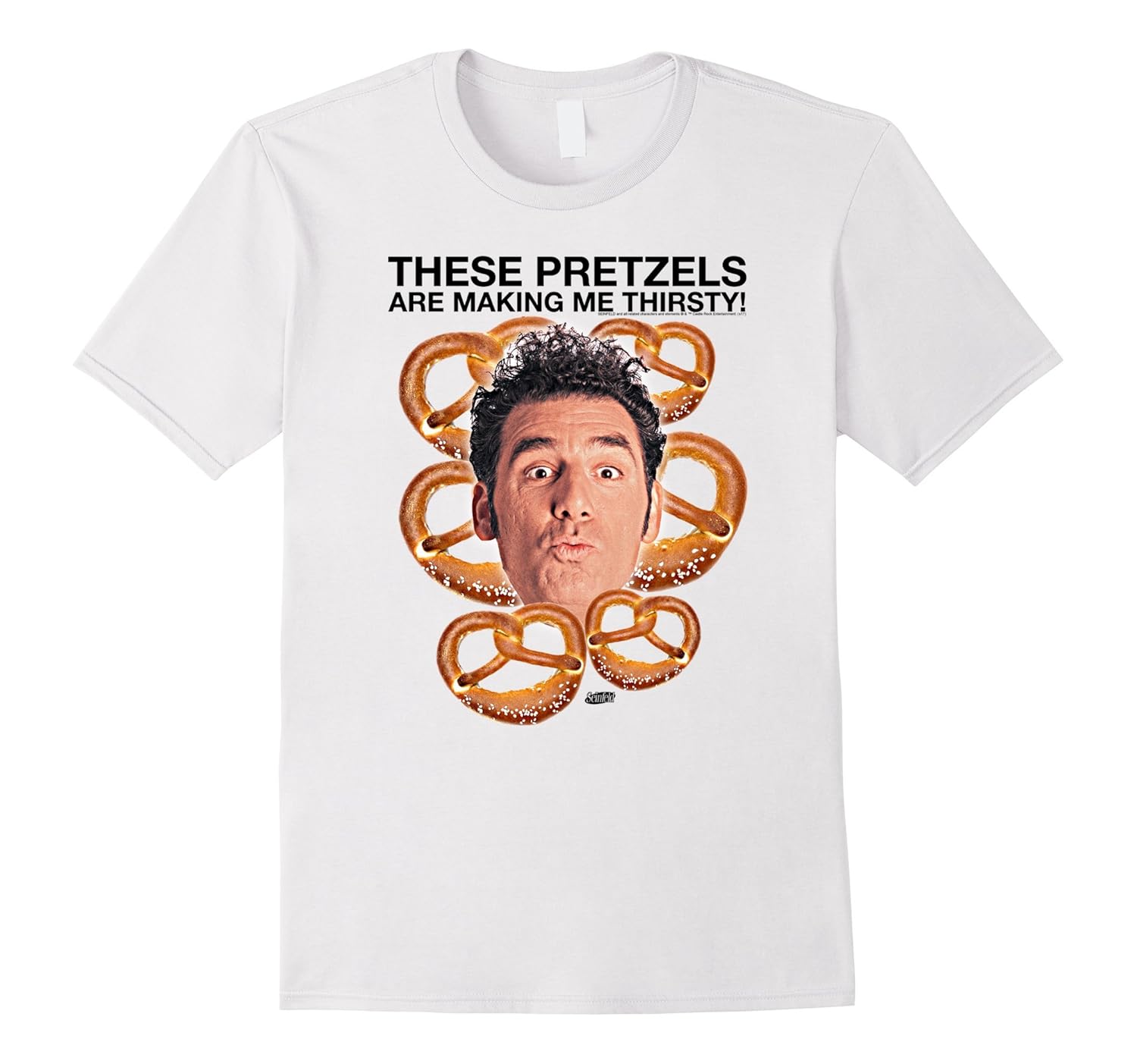 Funko POP! Tees Seinfeld - Kramer Pretzel, T-Shirt Unisex 100% Cotone, Multicolore, Taglia XS - 3