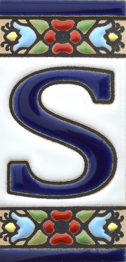 Amazon Co Jp 家文字 3インチ 手塗り家文字タイル サイン 住所 名前用 住所番号家住所番号と文字デザイン 花 ミニ 2 85インチ X 1 38インチ 文字s ホーム キッチン