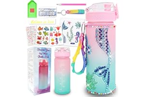 BBLYBD Gifts for Girls 4-12, Decorate Your Own Water Bottle Kits for Girls, Unicorn Diamond Crafts Painting Toys, Kids Water Bottle for School, Christmas and Birthday Gifts Toys
